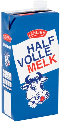 Melk Landhof halfvol houdbaar pak 1 liter 1 Liter-2