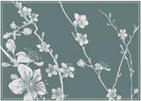 Placemat Abstracte Japanse Kersenbloesem Green 6 Stuk