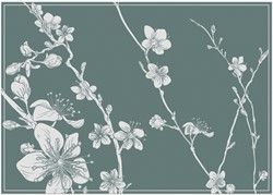 Placemat Abstracte Japanse Kersenbloesem Green 6 Stuk