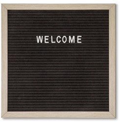 Letterbord Zwart 30 x 30 cm 1 Stuk