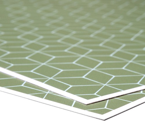 Placemat Hexagon Groen 6 Stuk-2