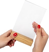 Menukaarthouder IEZZY T tafeldisplay A4 hout 1 Stuk-3