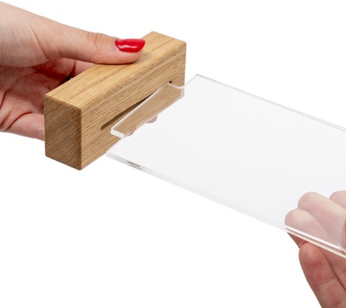 Menukaarthouder IEZZY T tafeldisplay A4 hout 1 Stuk-1