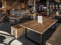 Menukaarthouder IEZZY T tafeldisplay A4 hout-3