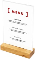 Menukaarthouder IEZZY T tafeldisplay A5 hout 1 Stuk-2