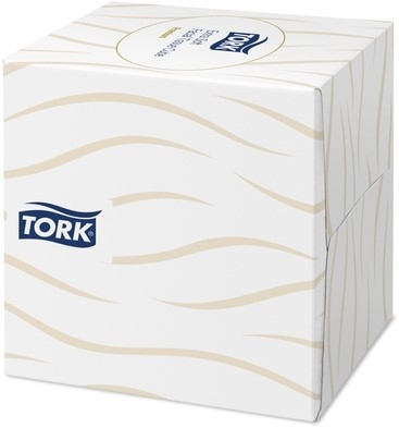 Facial tissues Tork Premium kubus 2laags wit 100 Vel-3