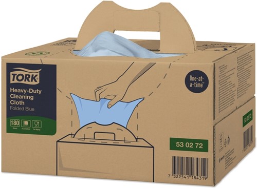 Reinigingsdoek Tork W7 dispenserdoos blauw 530272 180 Vel