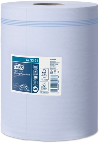 Poetspapier Tork M4 Advanced 2laags 450 vel blauw 6 Rol-2