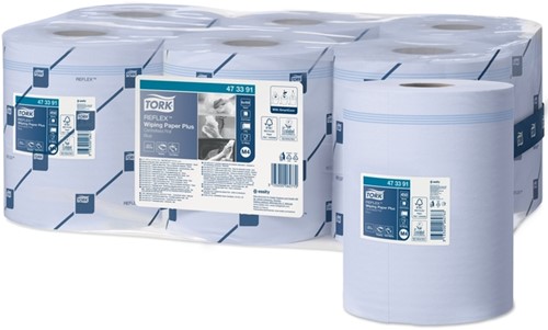 Poetspapier Tork M4 Advanced 2laags 450 vel blauw 6 Rol-3