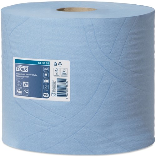 Poetspapier Tork W2 Industrial Premium blauw 2 Rol-2
