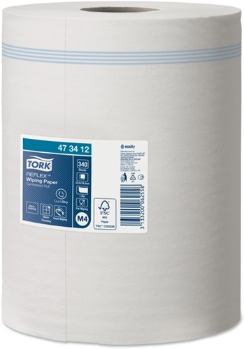 Poetspapier Tork M4 Premium 1laags 340 vel wit 6 Rol-2