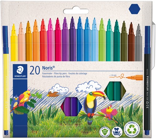 Kleurstift Noris 326 kartonnen etui 20 kleuren 20 Stuk