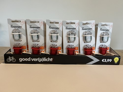 Fietslampje voor en achter 1 Blister-2