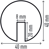 Beschermingsprofiel Durable E8R hoek 1m geel zwart 1 Stuk-3