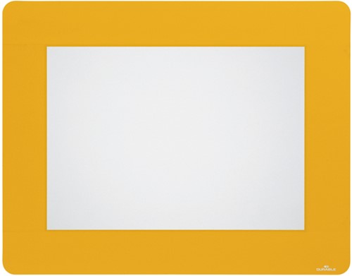 Vloersticker Durable kader voor A4 verwijderb geel 10 Stuk