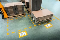 Vloersticker Durable kader voor A4 verwijderb geel 10 Stuk-2