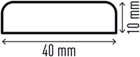Beschermingsprofiel Durable S10 recht 1m geelzwart 1 Stuk-3