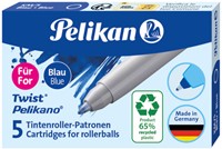 Rollervulling Pelikan ECO KM/5 blauw 0.3mm 5 Doos