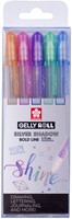 Gelschrijver Sakura Gelly Roll Silver Shadow 5 Stuk-2
