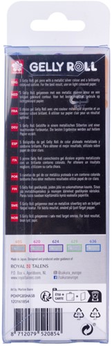 Gelschrijver Sakura Gelly Roll Silver Shadow 5 Stuk-3