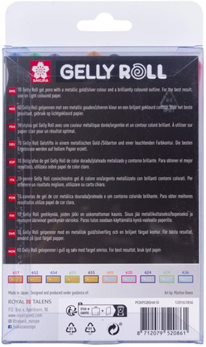 Gelschrijver Sakura Gelly Roll Gold Silver Shadow 10 Stuk-3