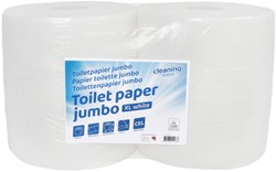 Toiletpapier Cleaninq maxi jumbo 2 laags 350m wit 6 Rol