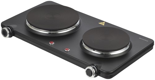 Kookplaat Inventum elektrisch 2 zones zwart 1 Stuk