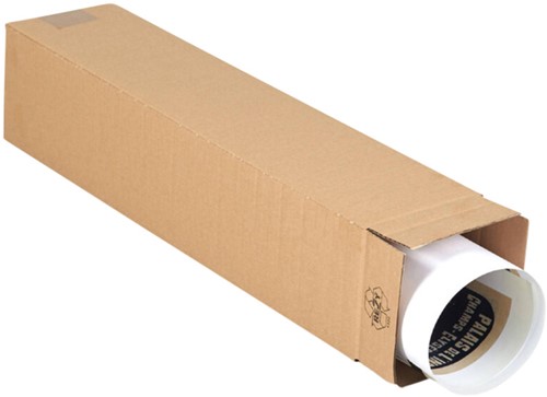 Vierkante koker formaat 610x120x120mm bruin 1 Stuk