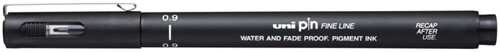 Fineliner Uni-ball Pin 0.9mm zwart 1 Stuk-2