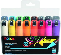 Paintmarker Uni POSCA PC7M B 16st assorti 16 Stuk