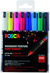 Paintmarker Uni POSCA PC1MR EF 8st assorti 8 Stuk