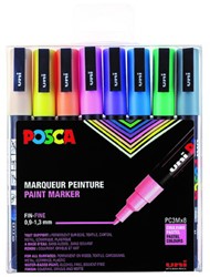 Paintmarker Uni POSCA PC3M F pastel 8st assorti 8 Stuk