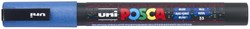 Paintmarker Uni POSCA PC3M F glitter donkerblauw 1 Stuk