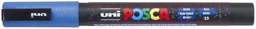 Paintmarker Uni POSCA PC3M fijn glitter donkerblauw
