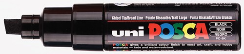 Paintmarker Uni POSCA PC8K B schuin zwart 1 Stuk
