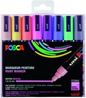 Paintmarker Uni POSCA PC5M M 8st pastel kleuren 8 Stuk