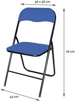 Klapstoel BRASQ FC100 blauw-zwart             1 Stuk-2