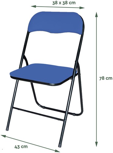 Klapstoel BRASQ FC100 blauw-zwart             1 Stuk-2