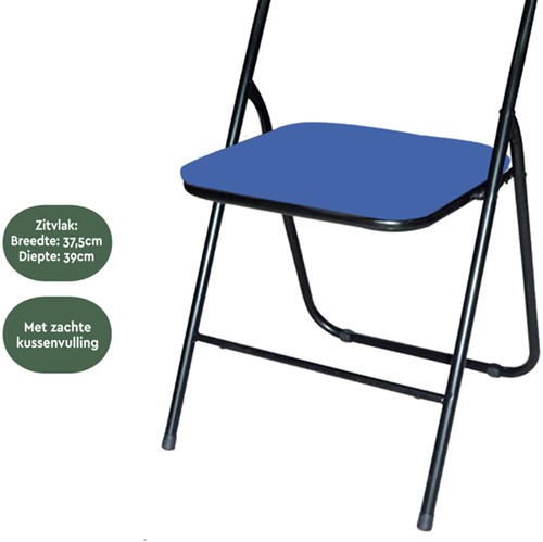 Klapstoel BRASQ FC100 blauw-zwart             1 Stuk-1
