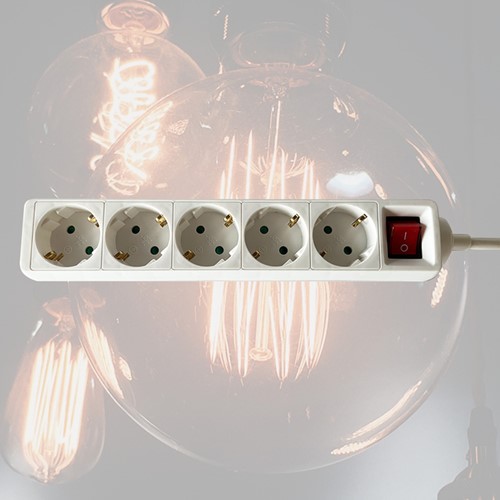 Stekkerdoos BRASQ  5 voudig 3 meter wit 1 Stuk-2