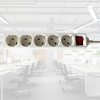 Stekkerdoos BRASQ  5 voudig 3 meter wit 1 Stuk-3