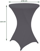 Tafelrok BRASQ voor statafel 80cm antraciet-2