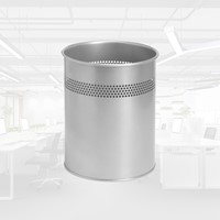 Papierbak BRASQ 15 liter zilver 1 Stuk-2