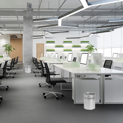 Papierbak BRASQ 15 liter zilver 1 Stuk-3