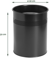 Papierbak BRASQ 15 liter zwart 1 Stuk-2