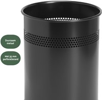 Papierbak BRASQ 15 liter zwart 1 Stuk-1