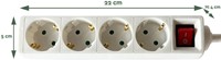 Stekkerdoos BRASQ  4 voudig 1.4 meter wit-2