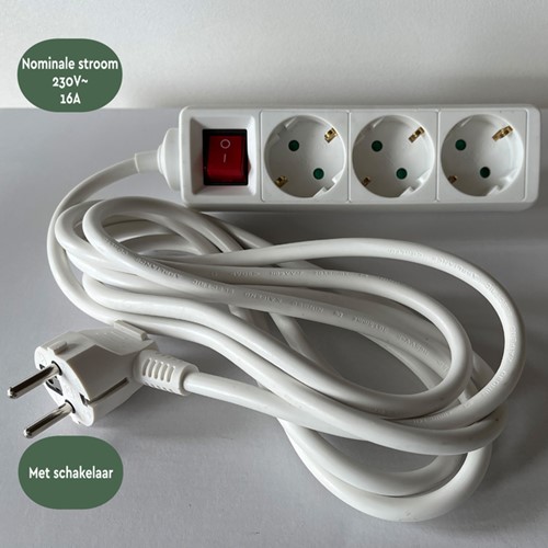 Stekkerdoos BRASQ  3 voudig 1.4 meter wit 1 Stuk-2