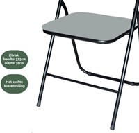 Klapstoel BRASQ FC100 grijs-zwart 1 Stuk-1