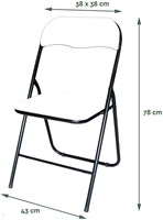 Klapstoel BRASQ FC100 Wit-zwart 1 Stuk-2